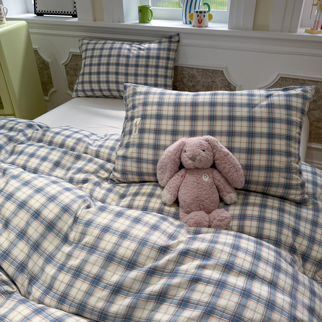 Cozy Plaid Duvet Cover Set