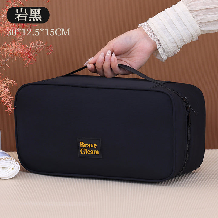 Cosmetic Transport Bag With Elegant And Practical Interior Compartment System Stornfield