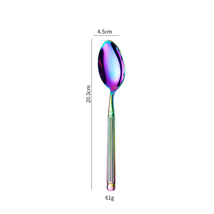 Elegant dessert spoon with exclusive surface design Stornfield
