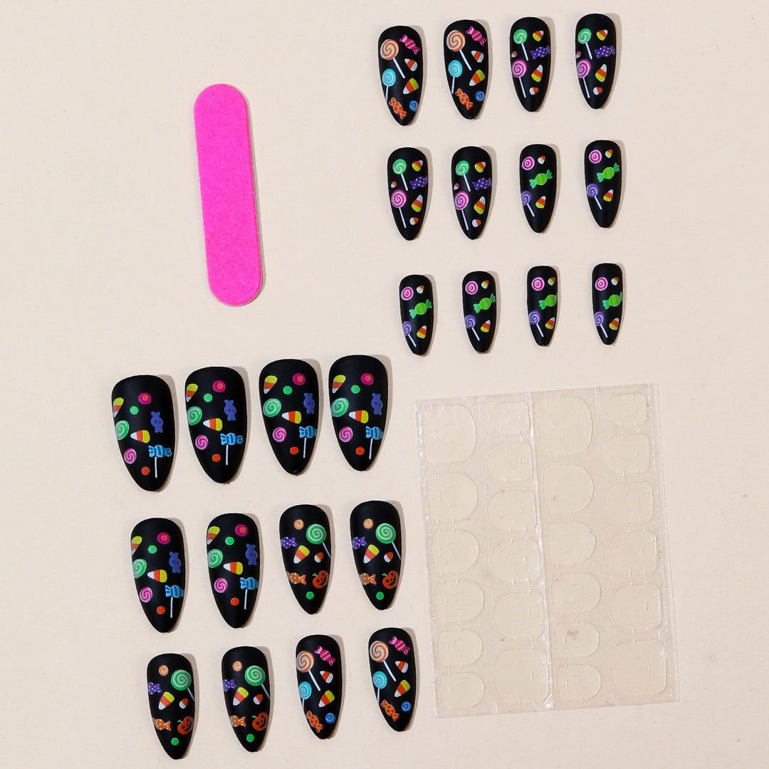 Festive Candy-Themed 3D Nail Art Extensions Stornfield