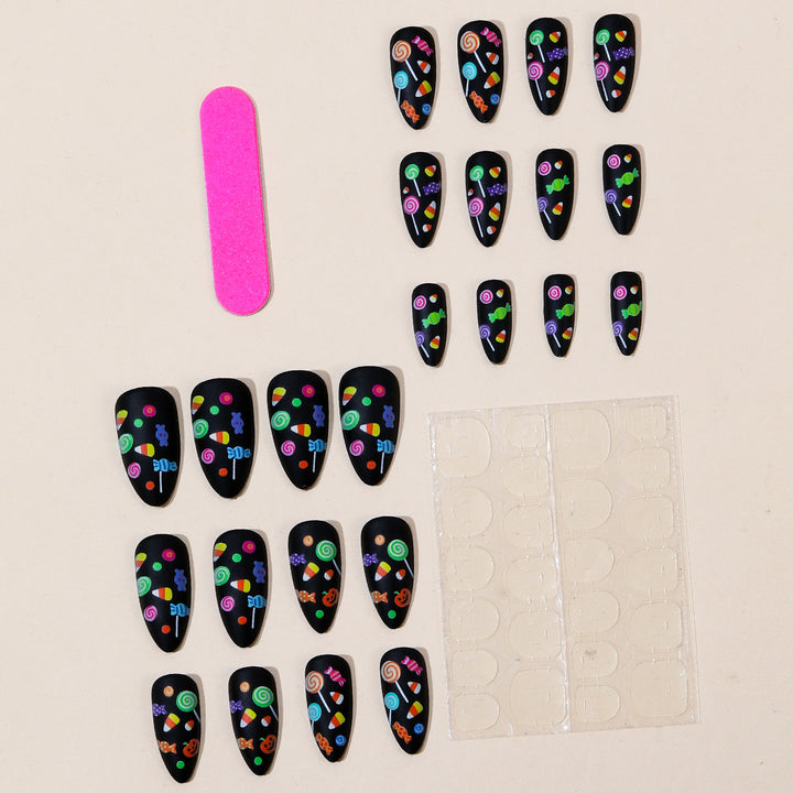 Festive Candy-Themed 3D Nail Art Extensions Stornfield
