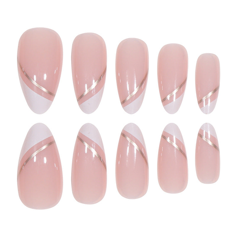 Elegant French Tip Acrylic Press-On Nails Stornfield 1789085823
