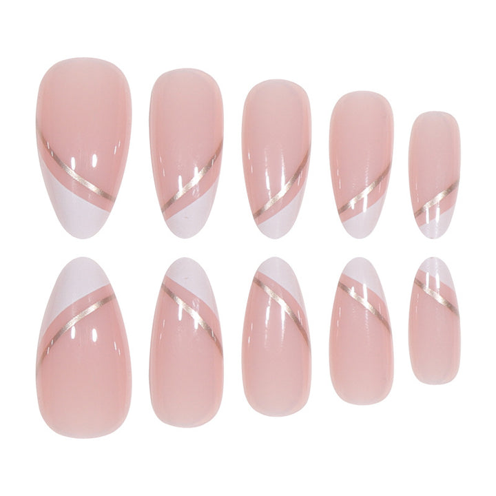 Elegant French Tip Acrylic Press-On Nails Stornfield 1789085823