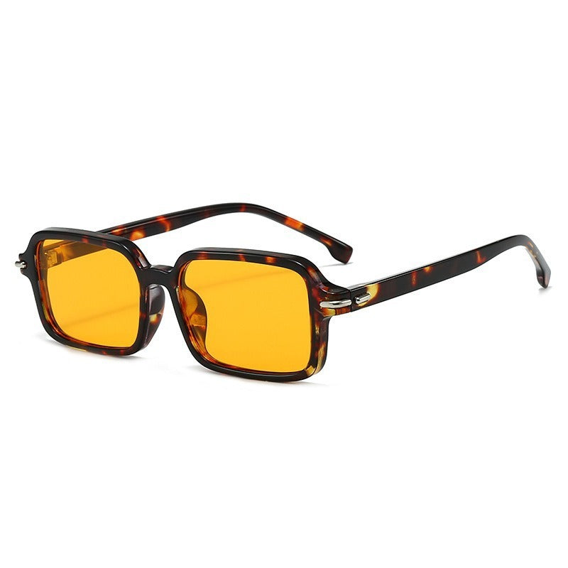 Women's fashionable square sunglasses with stylish plastic frame and blue lenses Stornfield