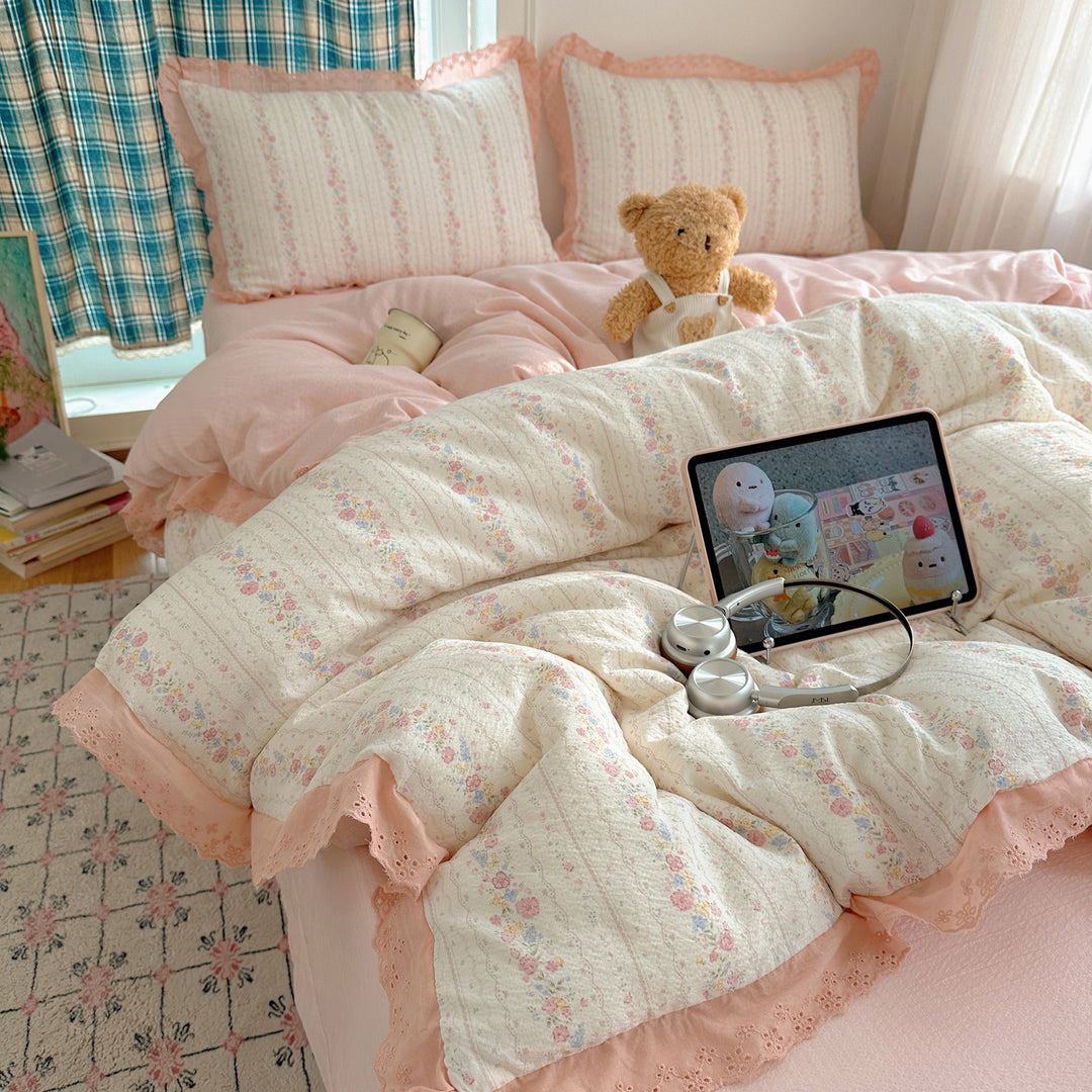 Vintage Floral Patterned Duvet Cover Set