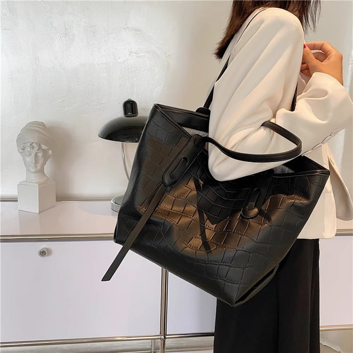 Modern Crocodile-Embossed Tote Bag Stornfield