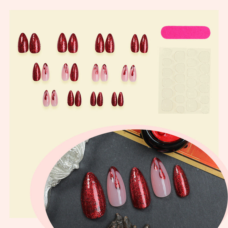 Luxurious artificial nail set with glamorous glitter Stornfield