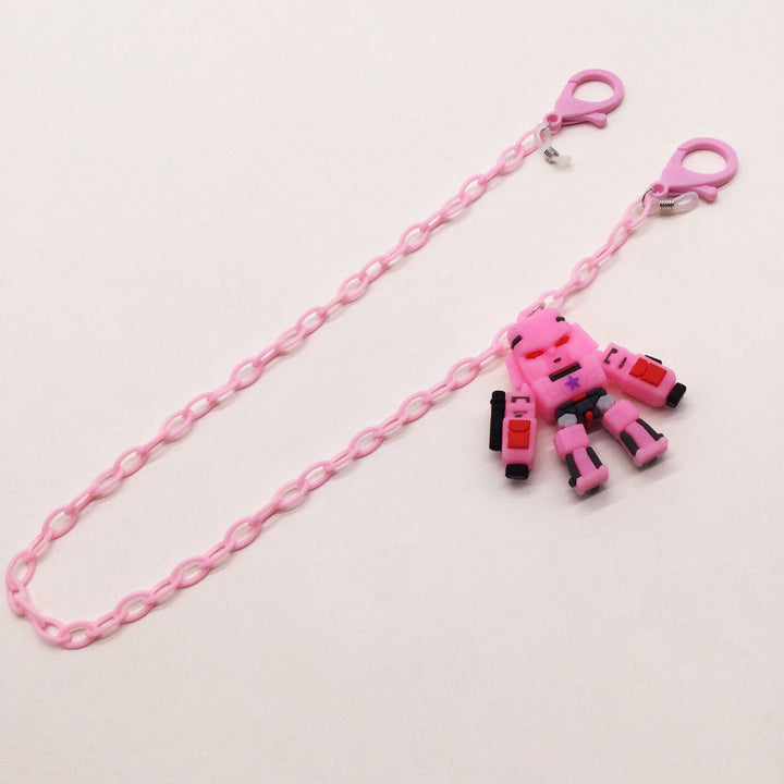 Playful glasses holder chain with robot motif Stornfield