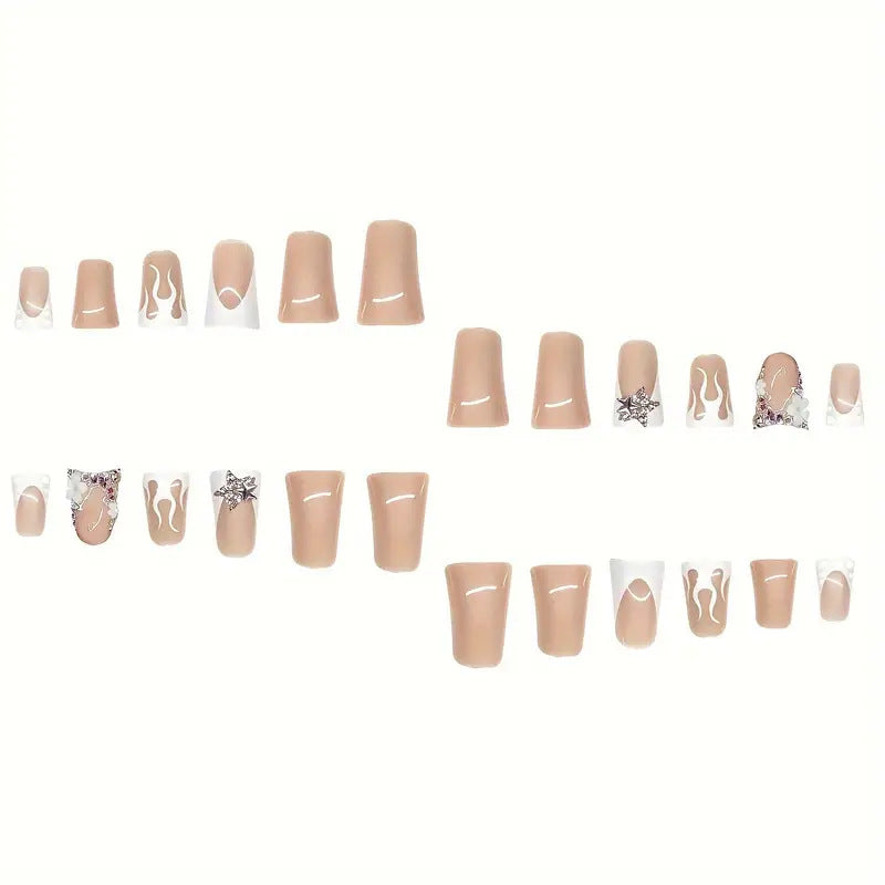 Artistic 3D Decorated Press-On Nails Stornfield