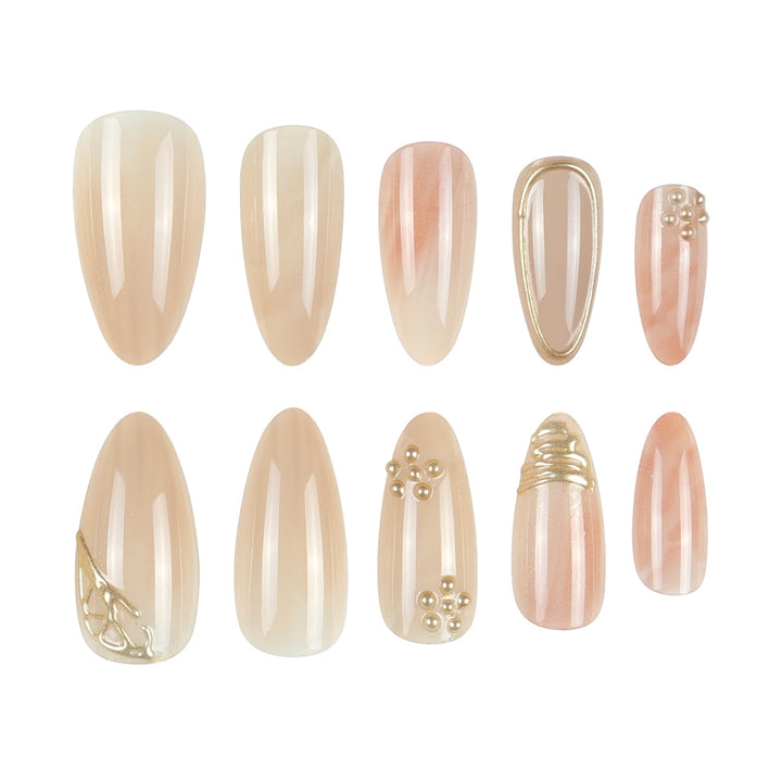 Elegant Stiletto Press-On Nail Art Set Stornfield
