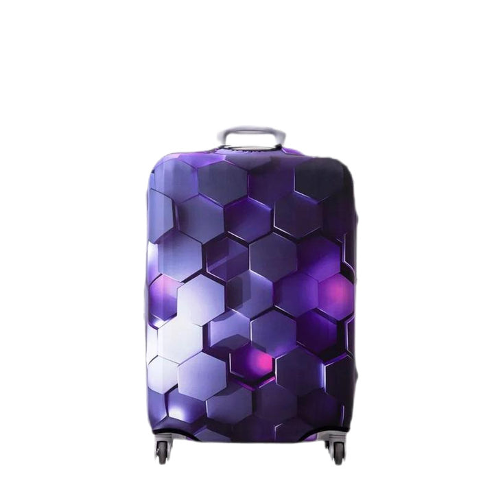 Unisex hard-shell cabin trolley with vintage travel illustration, 360° swivel wheels and telescopic handle Stornfield