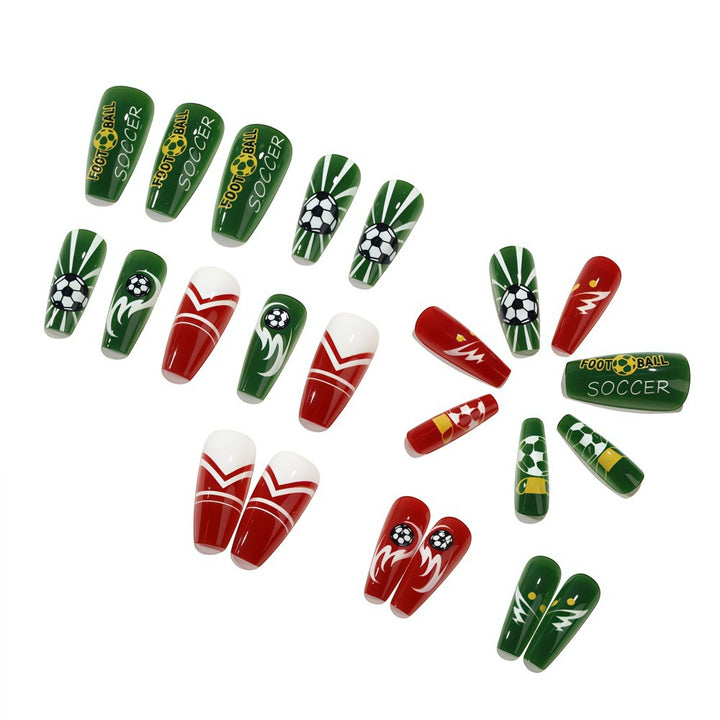 Sporty nail art in football style Stornfield