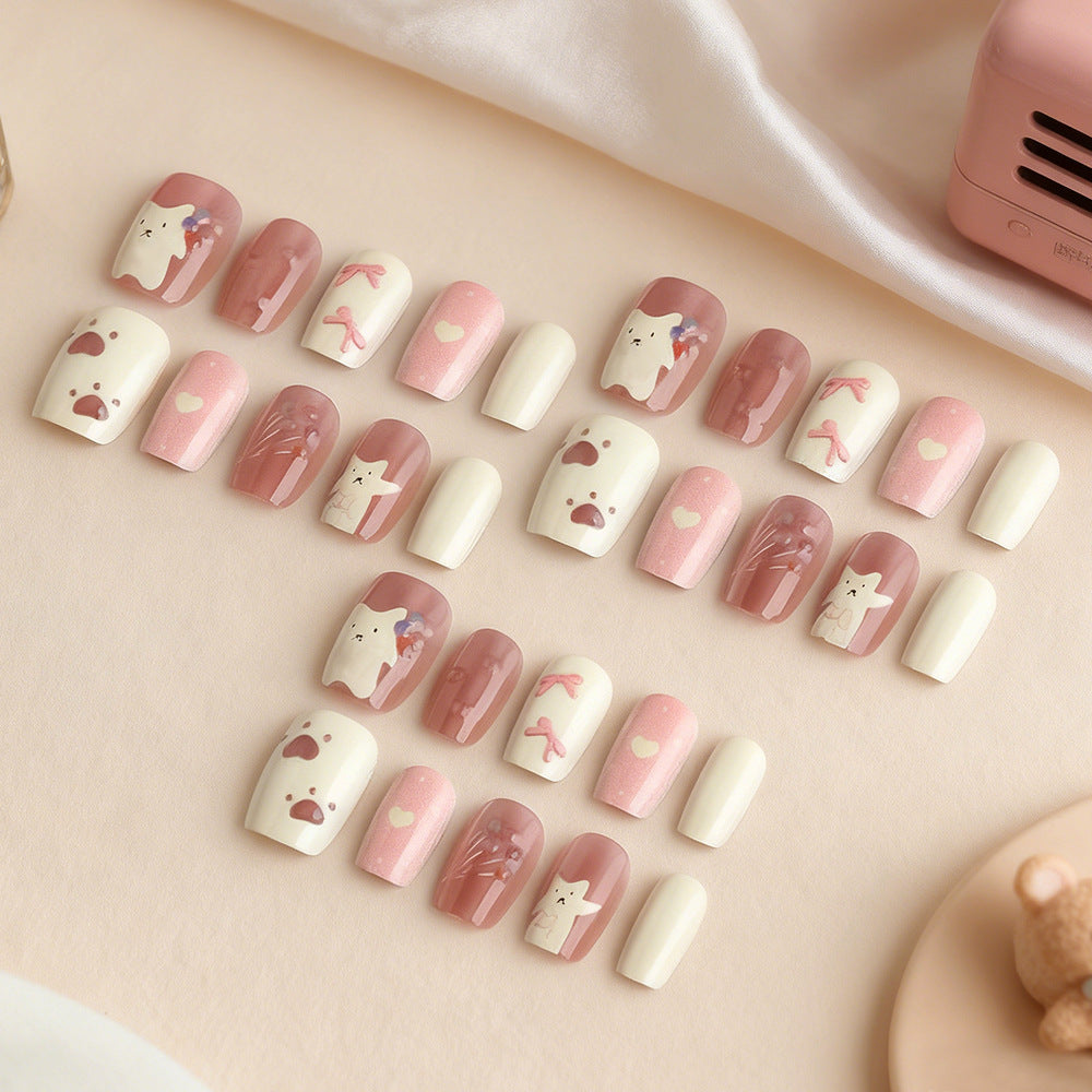 Creative Cat-Themed Press-On Nails Stornfield