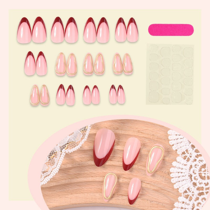 Acrylic nail set with stylish designs Stornfield