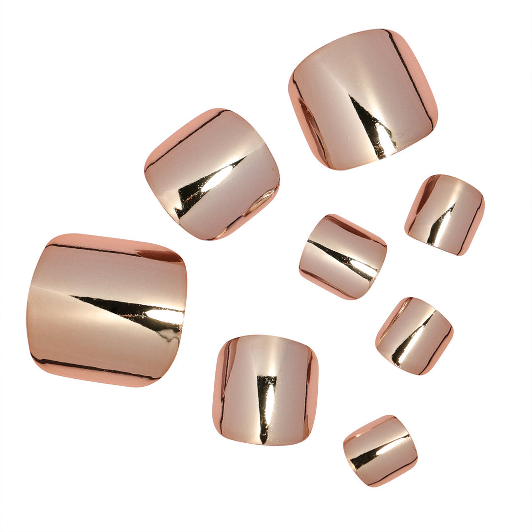 Metallic Press-On Toenail Set Stornfield