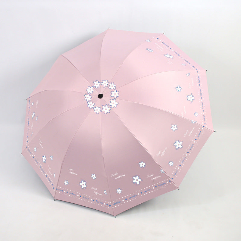 Women's Folding Umbrella with Floral Patterns and UV Protection Stornfield