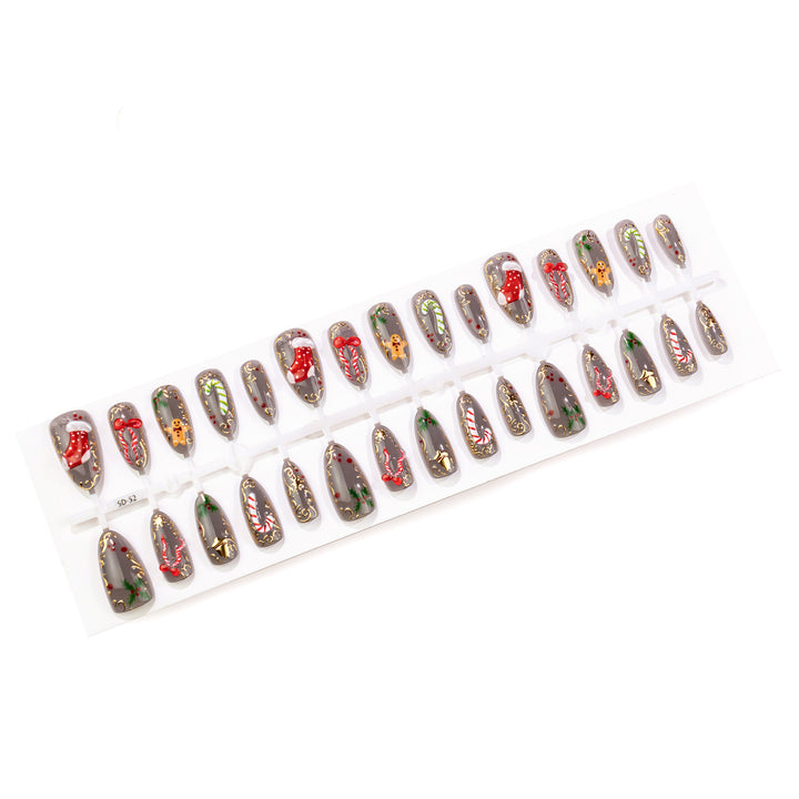 Decorative Holiday-Themed Press-On Nail Art Stornfield