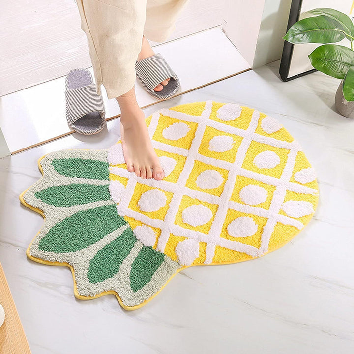 Lemon Slice Shape Bath Mat Stornfield