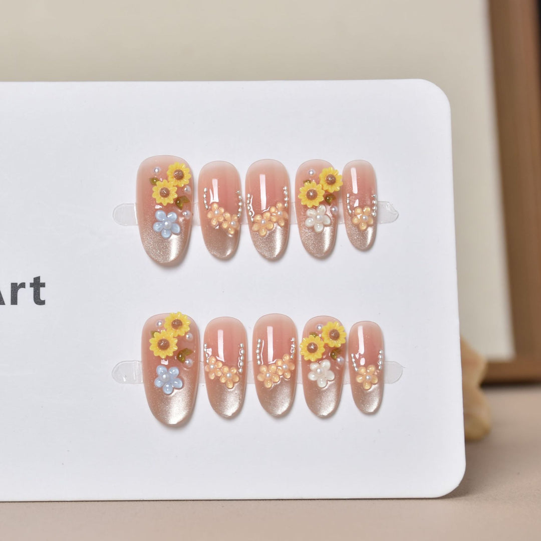 Floral Design Decorative Press-On Nails Stornfield