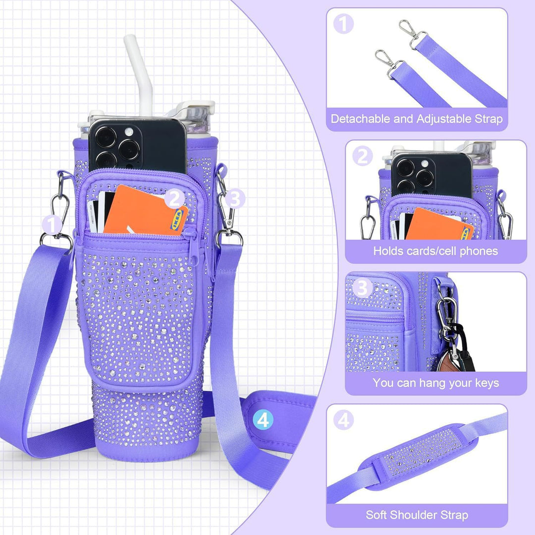 Ladies Glittering Drink Container Bag with Versatile Functionality Stornfield