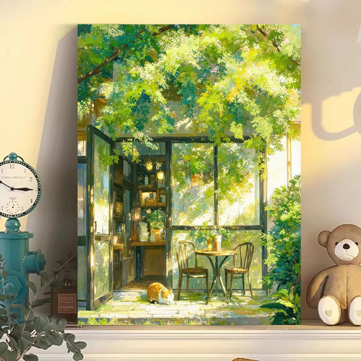 Cozy Café Scene Canvas Artwork Stornfield