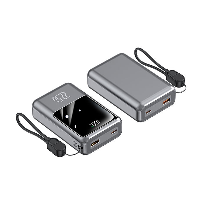 Portable power bank with multifunctional charging cable and digital display Stornfield