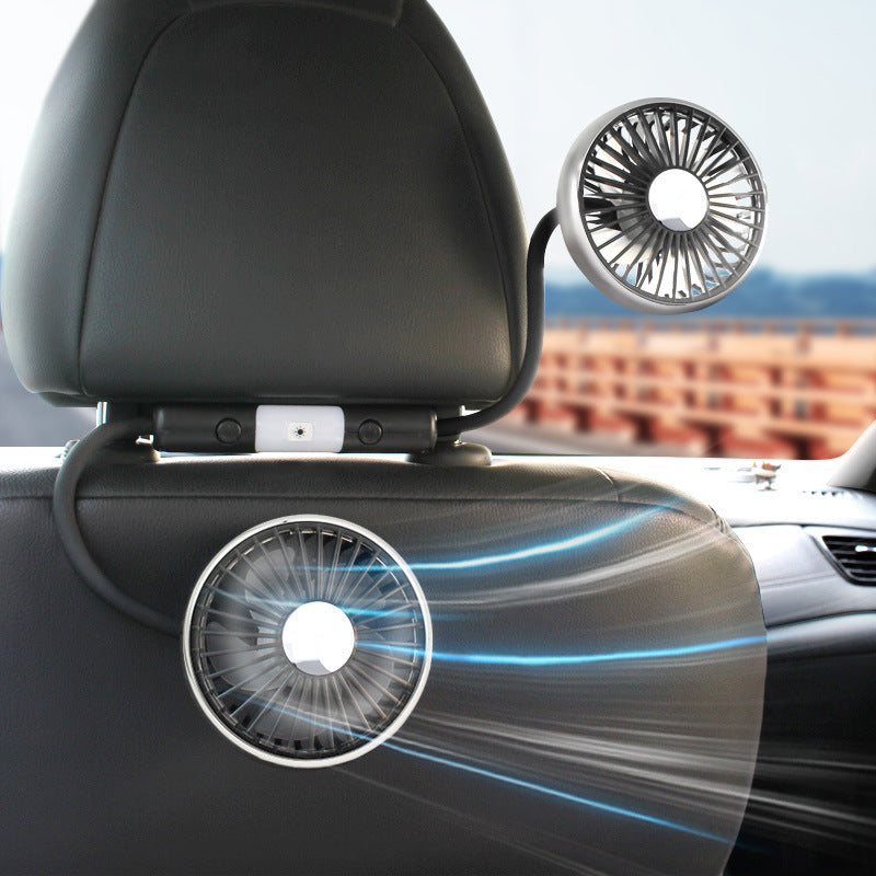 Dual-Head Adjustable Car Cooling Fan Stornfield