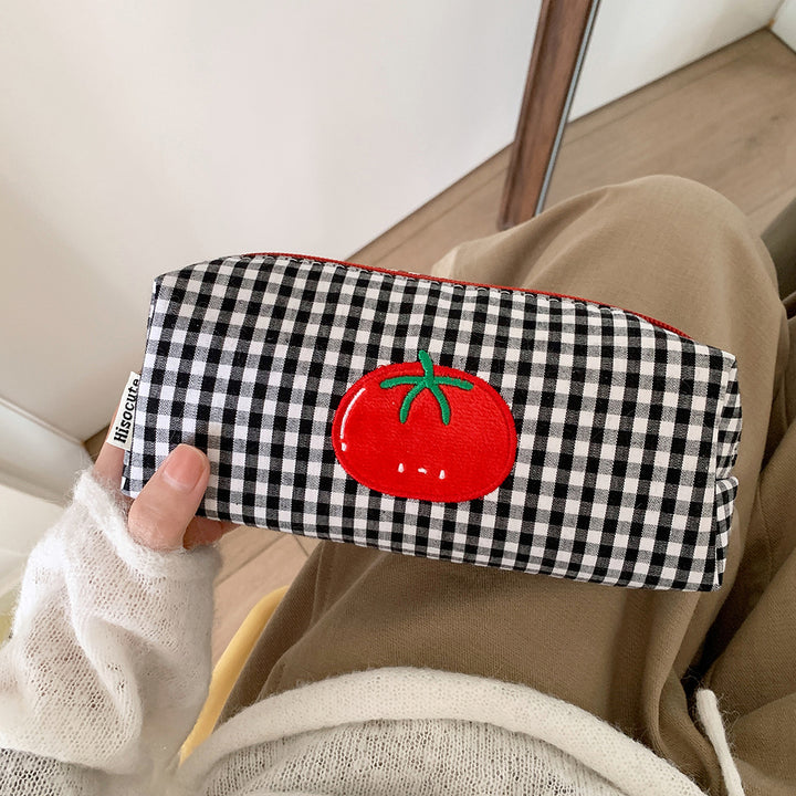 Cute Gingham Checkered Pencil Case Stornfield