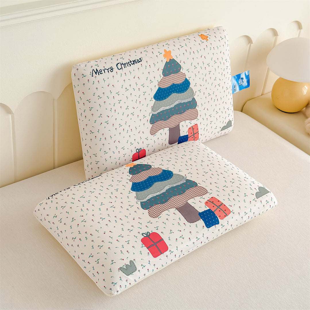 Kids Ergonomic Rectangular Pillow Duo with Removable Printed Covers