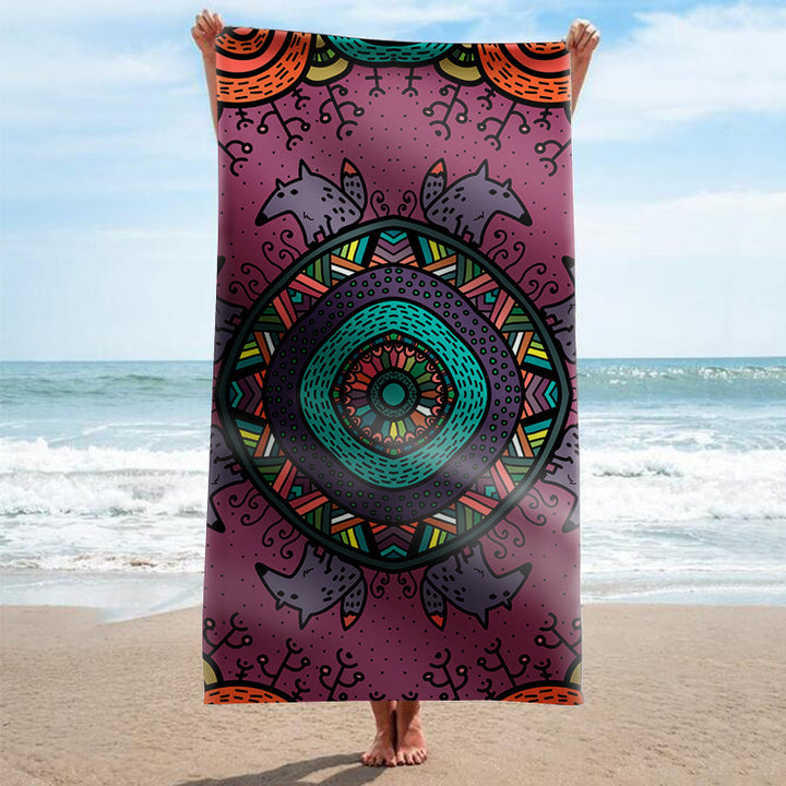 Beach towel with artistic mandala design Stornfield