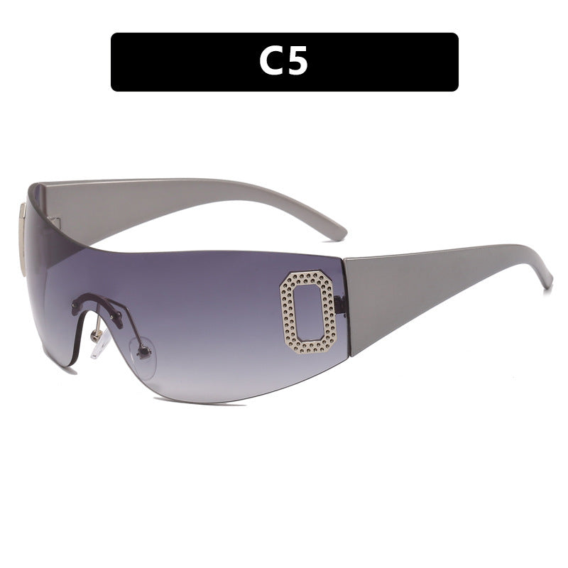 Women's sporty sunglasses in futuristic shield design Stornfield