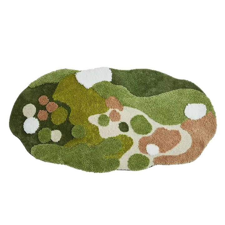 Sculpted Tufted Plush Shag Abstract Floral Accent Rug