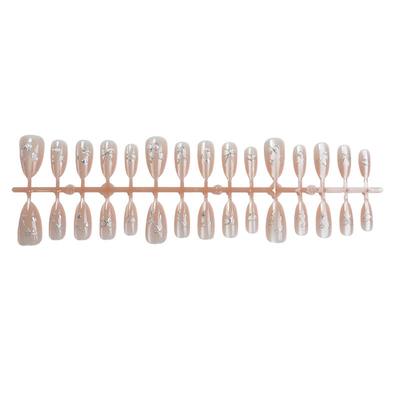 Decorative Floral Press-On Nail Set