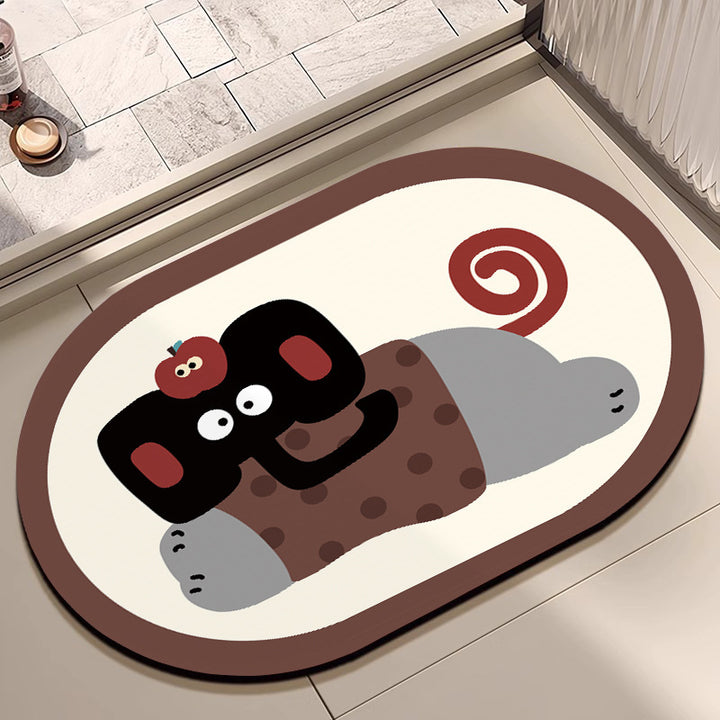 Playful Cat-Themed Shower Mat