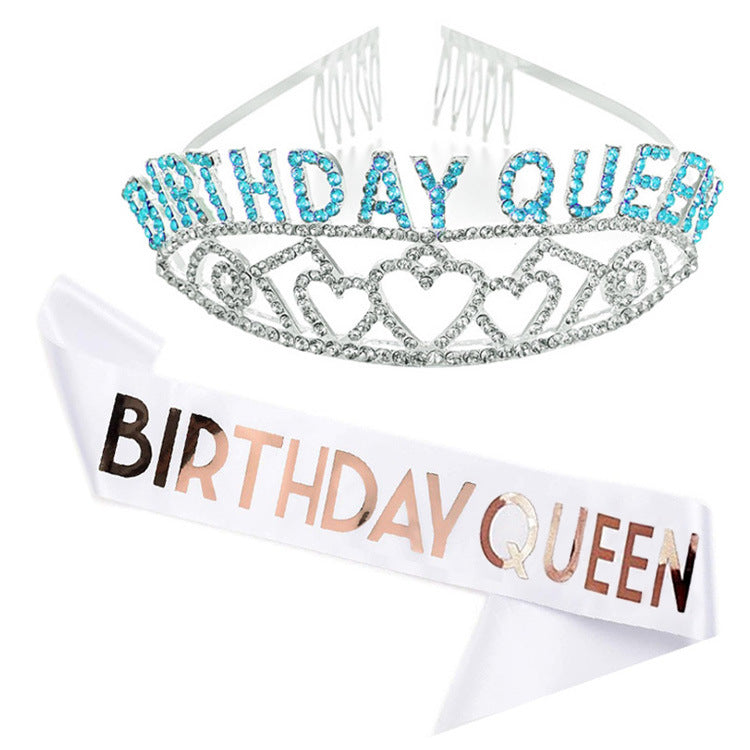Women's Sparkling Tiara and Sash Set Stornfield