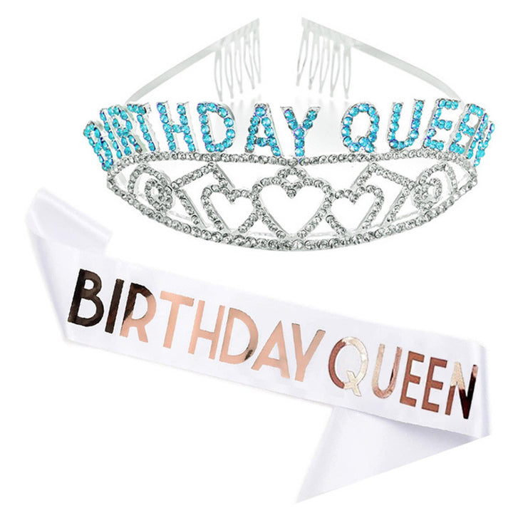 Women's Sparkling Tiara and Sash Set Stornfield