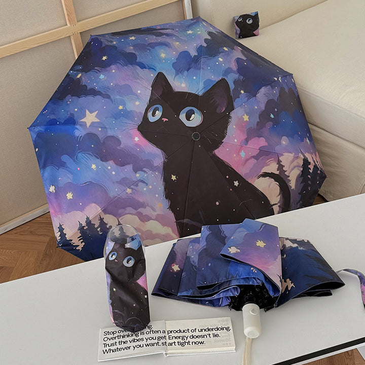 Women's umbrella with cute cat design by Stornfield