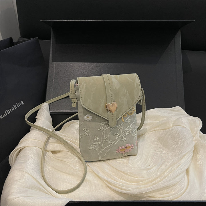 Elegant Floral Embroidered Crossbody Bag