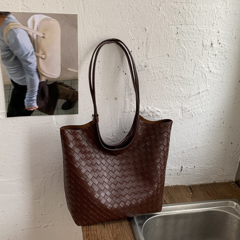 Woven Textured Tote Bag