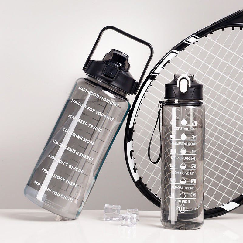 Women's motivation water bottle with integrated time markings and ergonomic design Stornfield