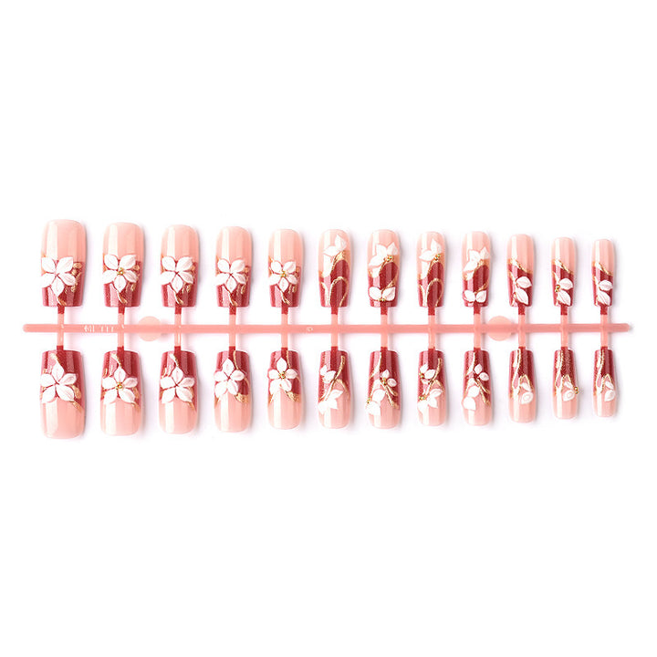 Artistic Floral 3D Press-On Nail Art Stornfield