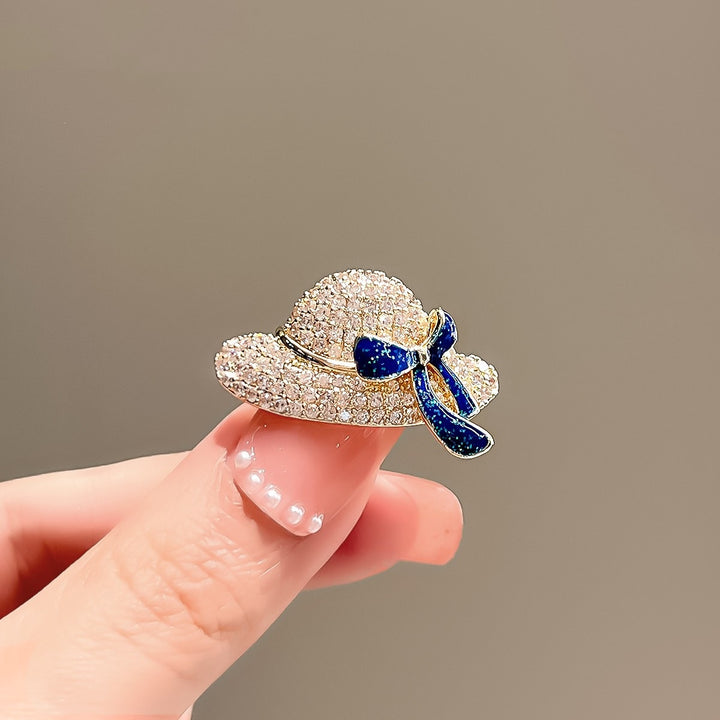 Glamorous flower brooch with sparkling crystals Stornfield