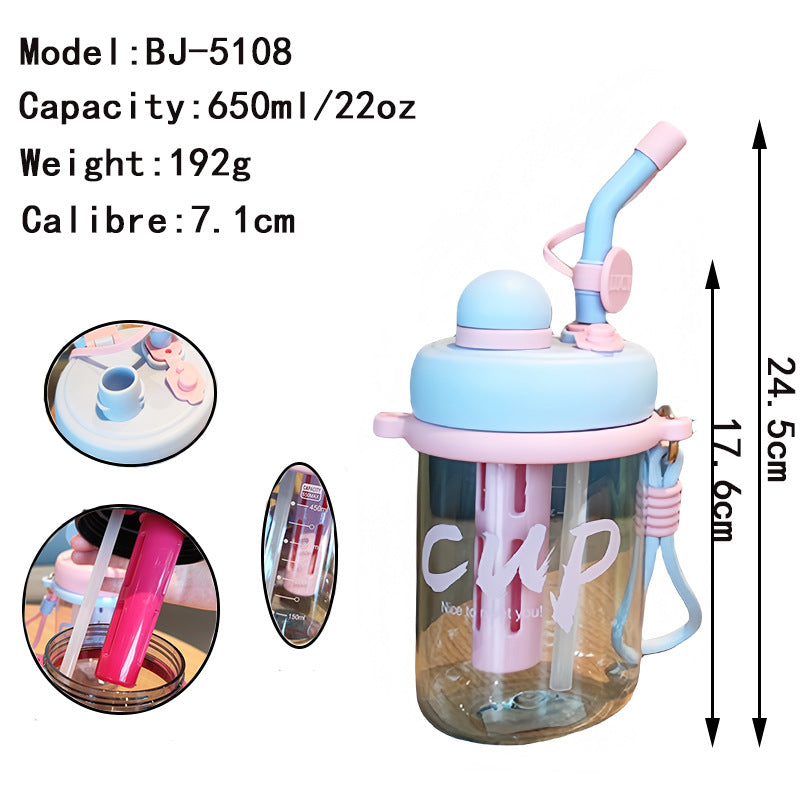 Women's drinking cup with safety lid and straw Stornfield