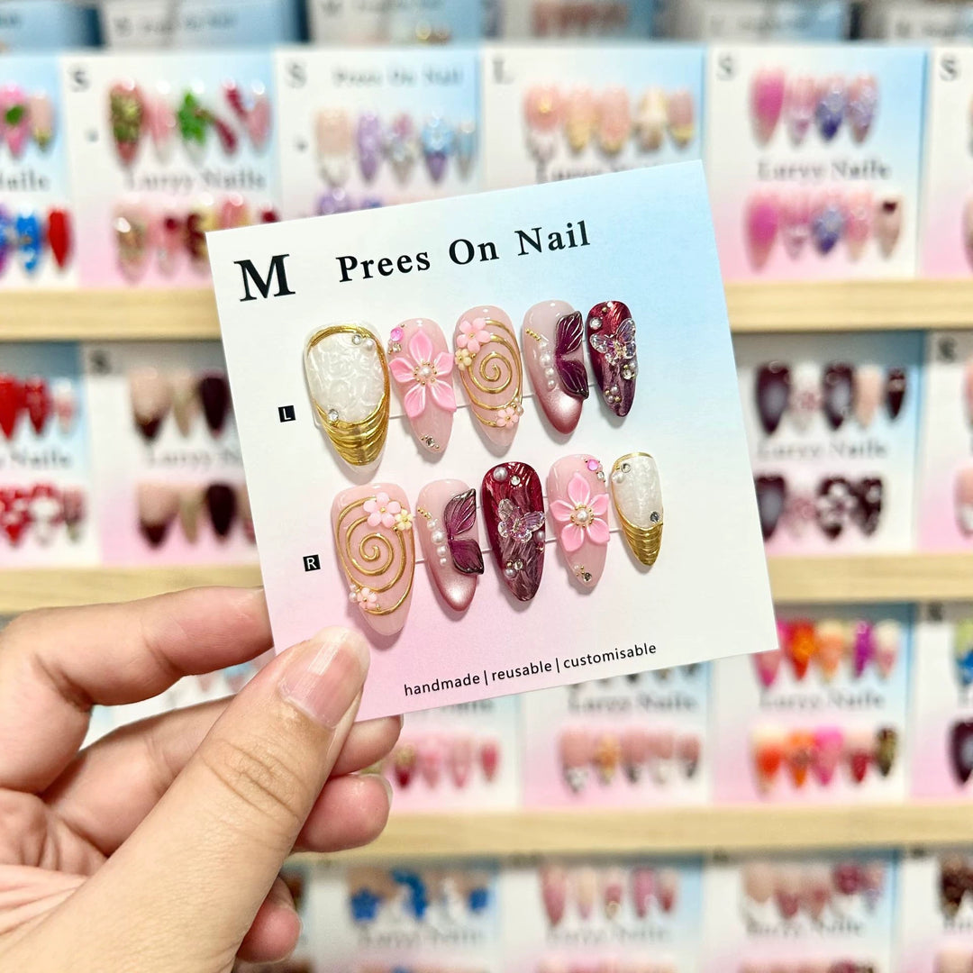 Handmade Press-On Nail Art