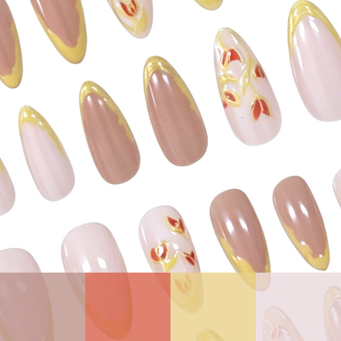 Elegant Floral Acrylic Nail Art Extensions Stornfield