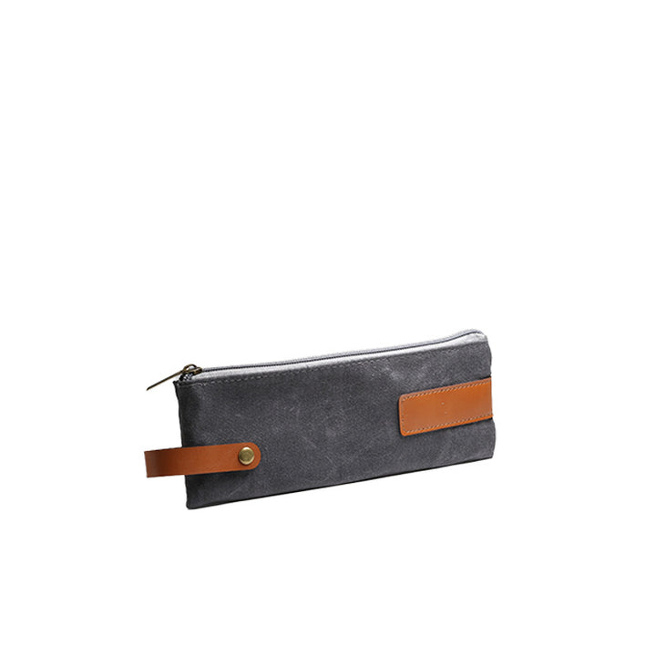 Canvas Zippered Pencil Case