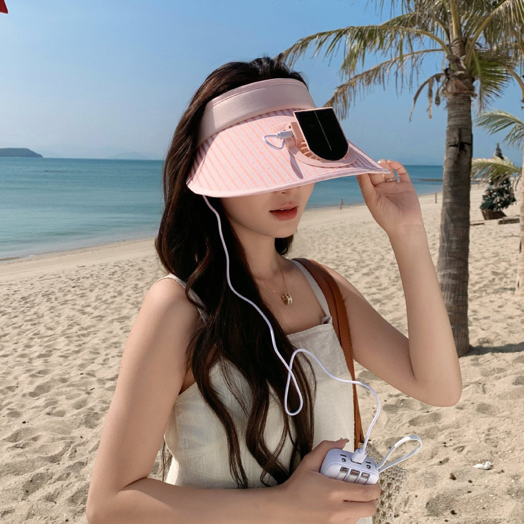 ’s sun protection visor with integrated solar panel, wide brim and adjustable headband Stornfield