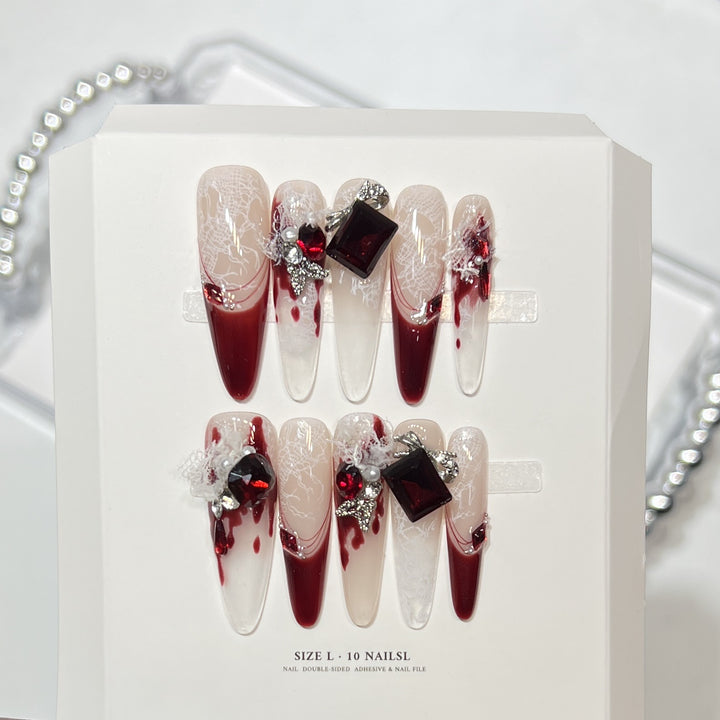 Elegant Decorative Press-On Nail Art Set Stornfield