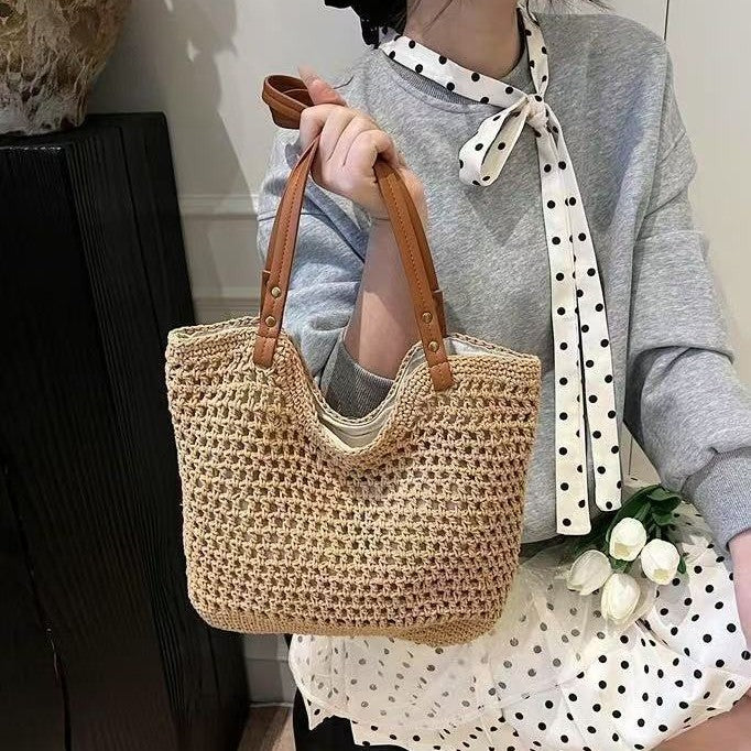 Net bag with durable leather handles Stornfield