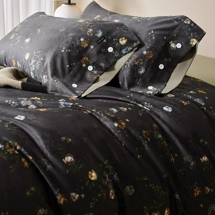 Luxury Suede-Effect Microfiber Duvet Cover Set with Button-Closure Pillowcases